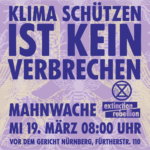 Mahnwache - Klima schützen ist kein Verbrechen