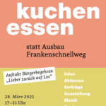 Auftaktveranstaltung des Bürgerbegehrens "Lieber zurück auf Los" -  für einen Stopp der Ausbaupläne des Frankenschnellwegs.