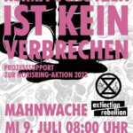 Mahnwache: Klimaschützen ist kein Verbrechen