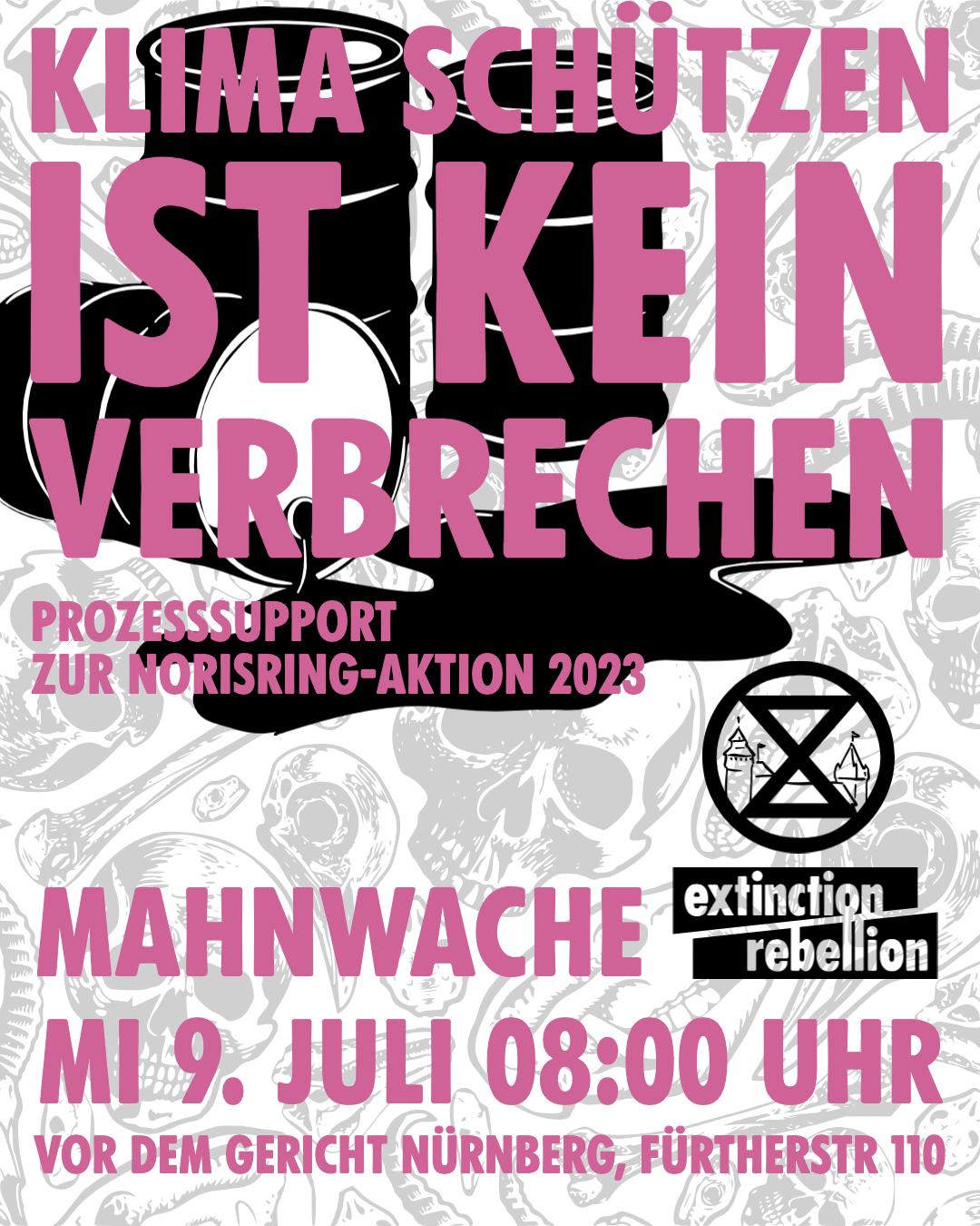 Mahnwache: Klimaschützen ist kein Verbrechen
