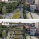 Bedrohte Bäume markieren - gegen den Ausbau des Frankenschnellwegs!
