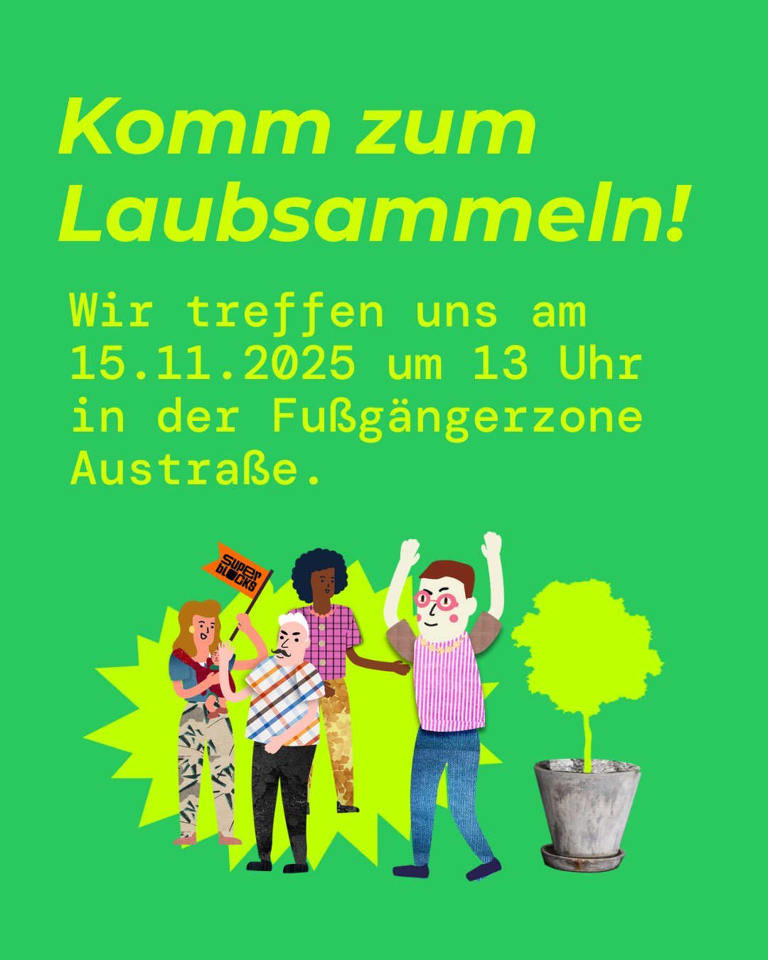 Komm zum Laubsammeln!