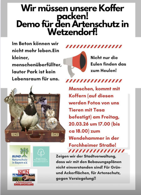Demo für den Artenschutz in Wetzendorf