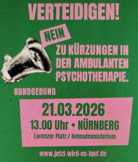 Nein zu Kürzungen in der ambulanten Psychotherapie