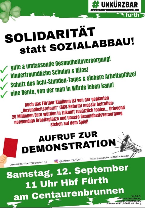 Solidarität statt Sozialabbau!